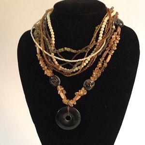 Natural colored beaded necklace